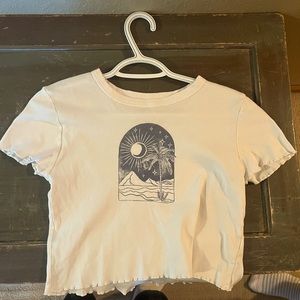 Pacsun Cropped Tee Lettuce Trim